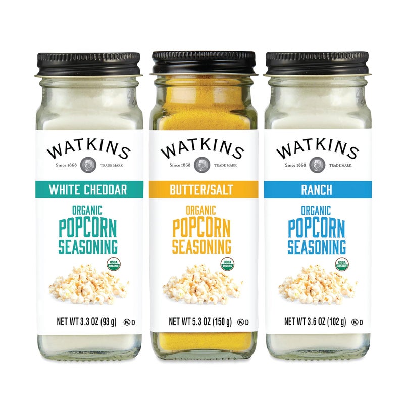 Watkins Popcorn Seasoning MultiFlavor Variety Pack 3Pack 1 White Cheddar 33 oz 1 ButterSalt 53 oz 1 Ranch 36 oz - Image 3