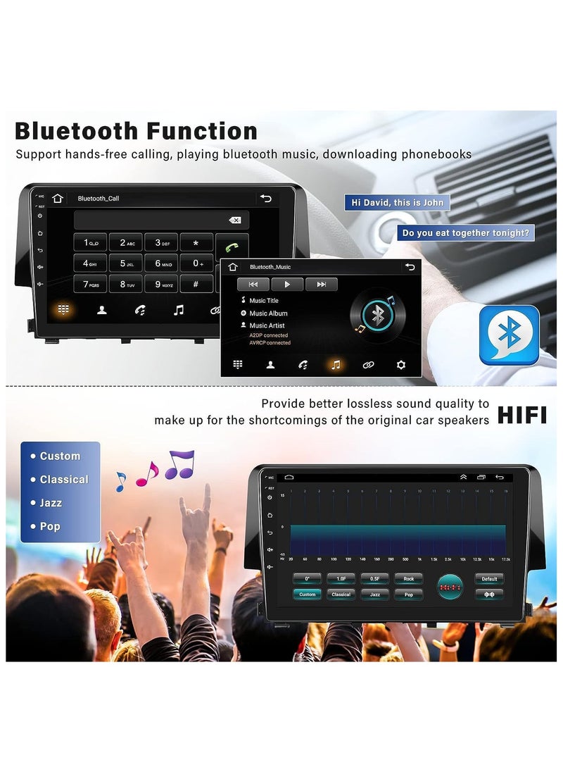 WINCA - Android Car Stereo Radio for Honda Civic 2016 2017 2018 with Carplay Android Touch Screen Bluetooth Car Radio with GPS Navigation Wi-Fi Backup Camera Mic(2G RAM+32G ROM) - Image 1