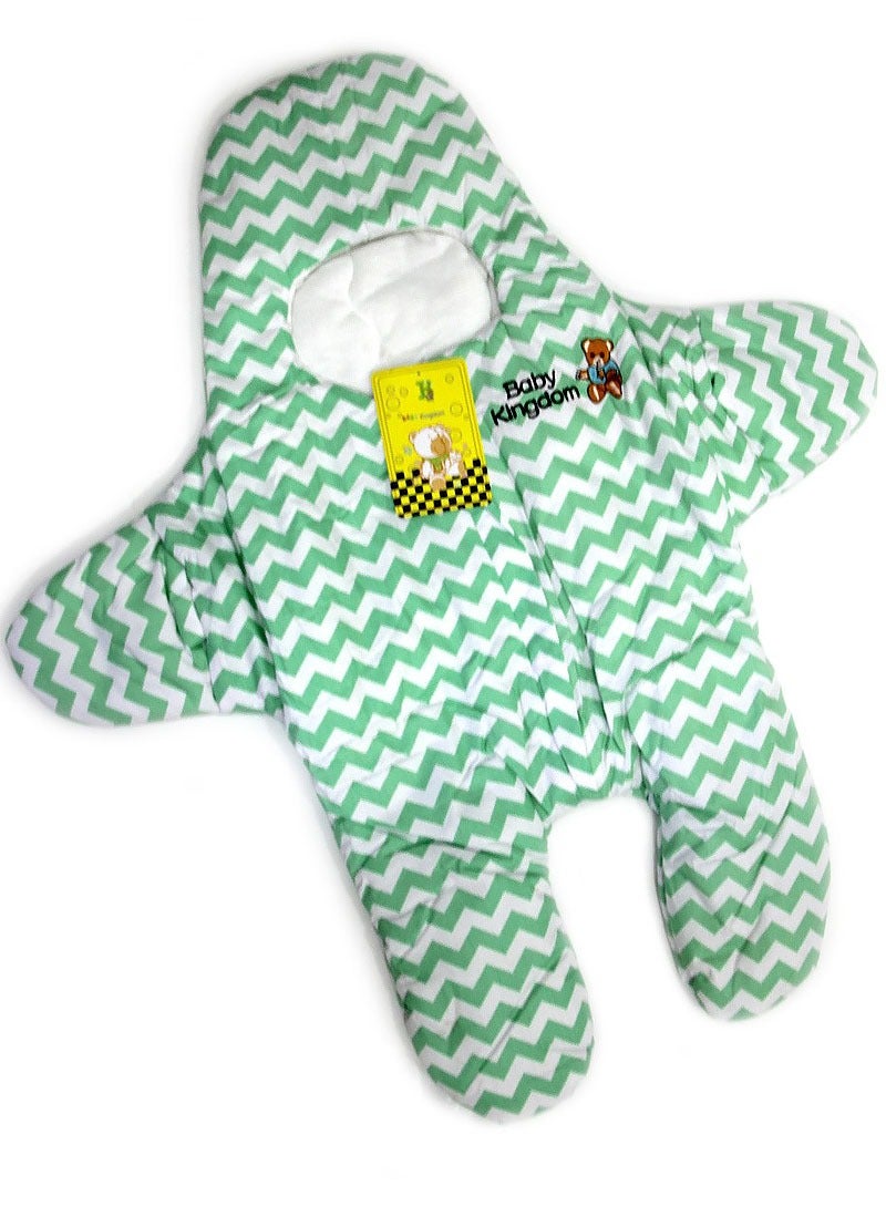 Adjustable Soft Baby Swaddling Infant Hooded Wearable Blanket Sleeping Bag - Image 1