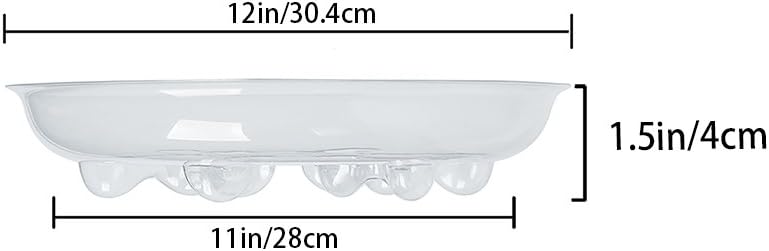 Idyllize Store 5 Pieces of 12 inch, Clear Thick Plastic Heavy Duty Sturdy Plant Saucer Drip Trays for pots (12") - Image 2