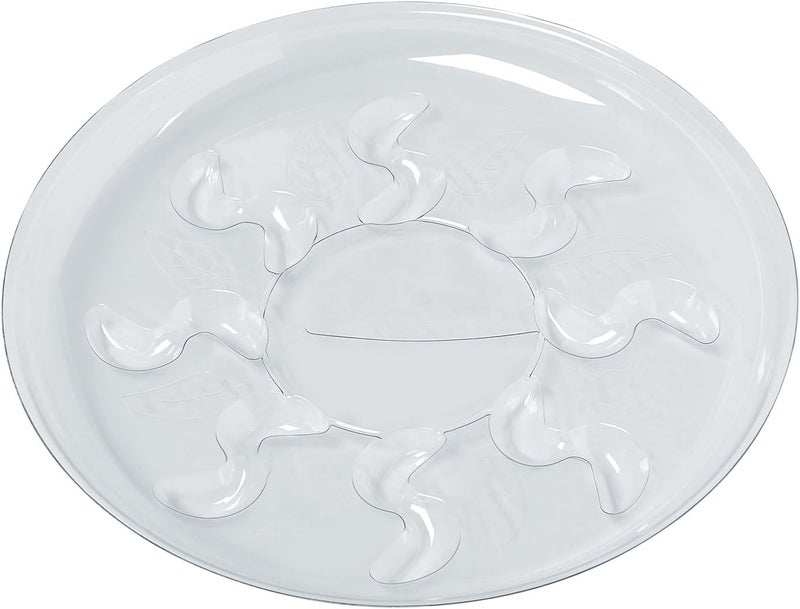 Idyllize Store 5 Pieces of 12 inch, Clear Thick Plastic Heavy Duty Sturdy Plant Saucer Drip Trays for pots (12") - Image 3
