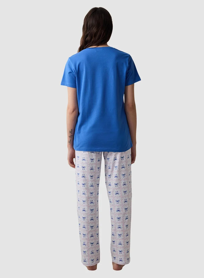 Penti Fancy Bows Blue Pyjama Set
