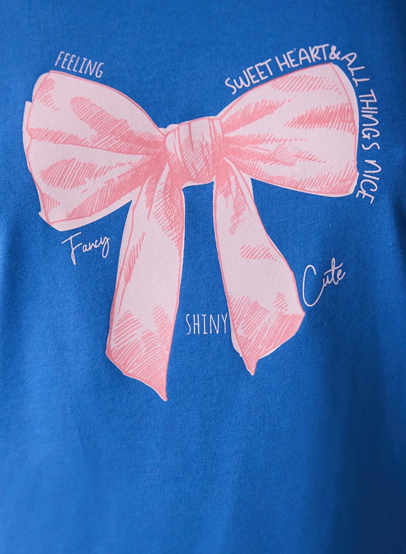 Penti Fancy Bows Blue Pyjama Set - Image 4