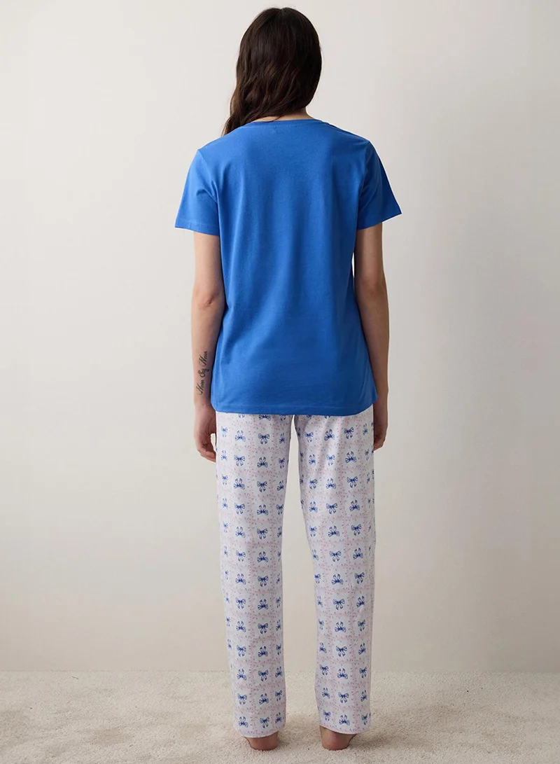 Penti Fancy Bows Blue Pyjama Set