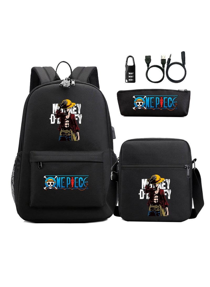 One Piece USB Three Piece Backpack