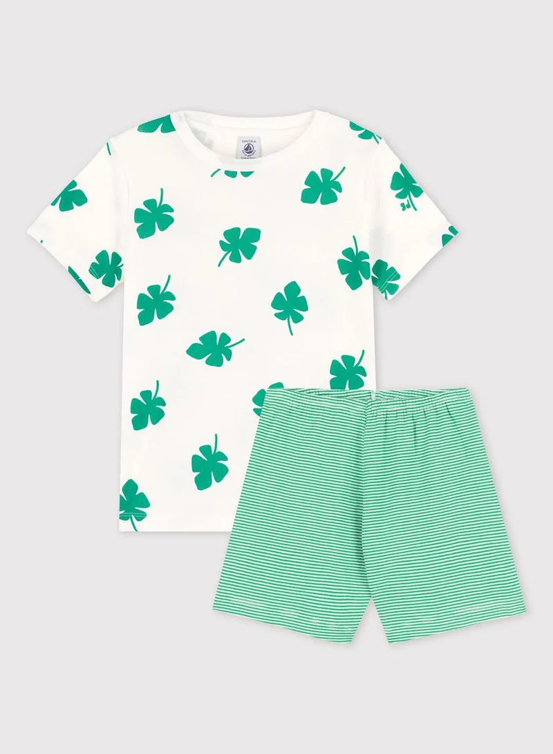 Petit Bateau Kids Leaf Print Pyjama Set