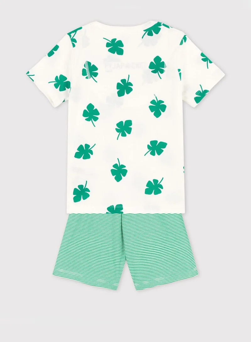 Petit Bateau Kids Leaf Print Pyjama Set
