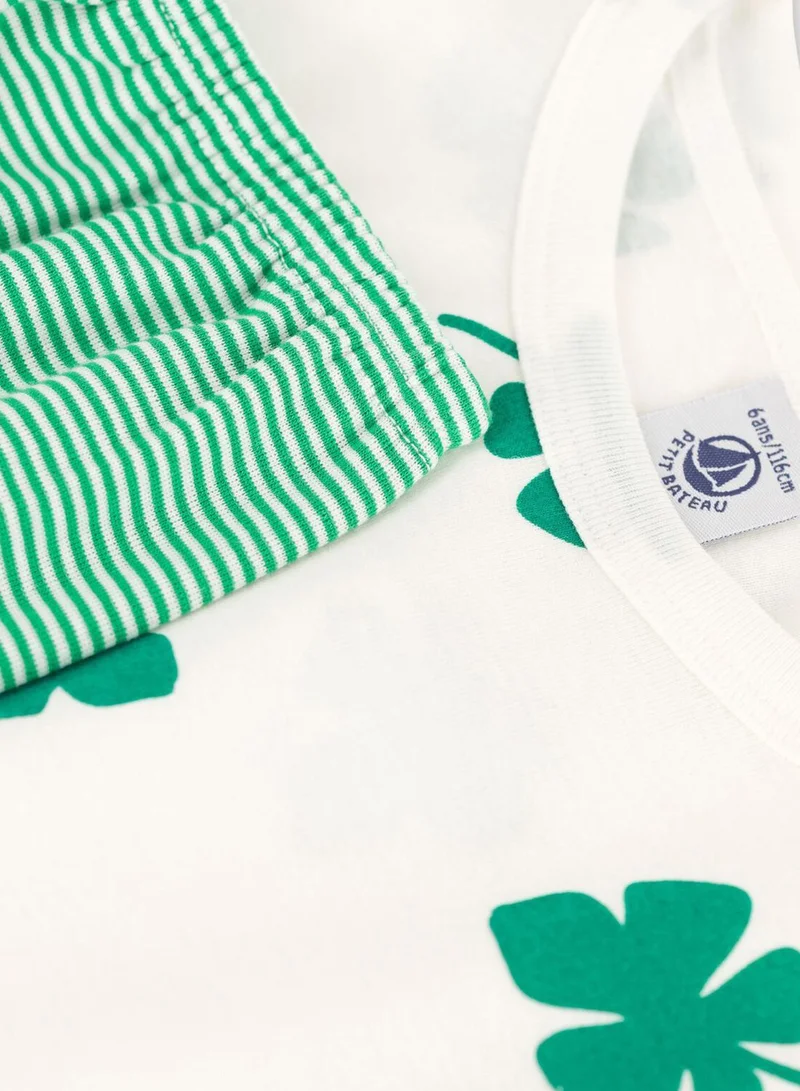 Petit Bateau Kids Leaf Print Pyjama Set