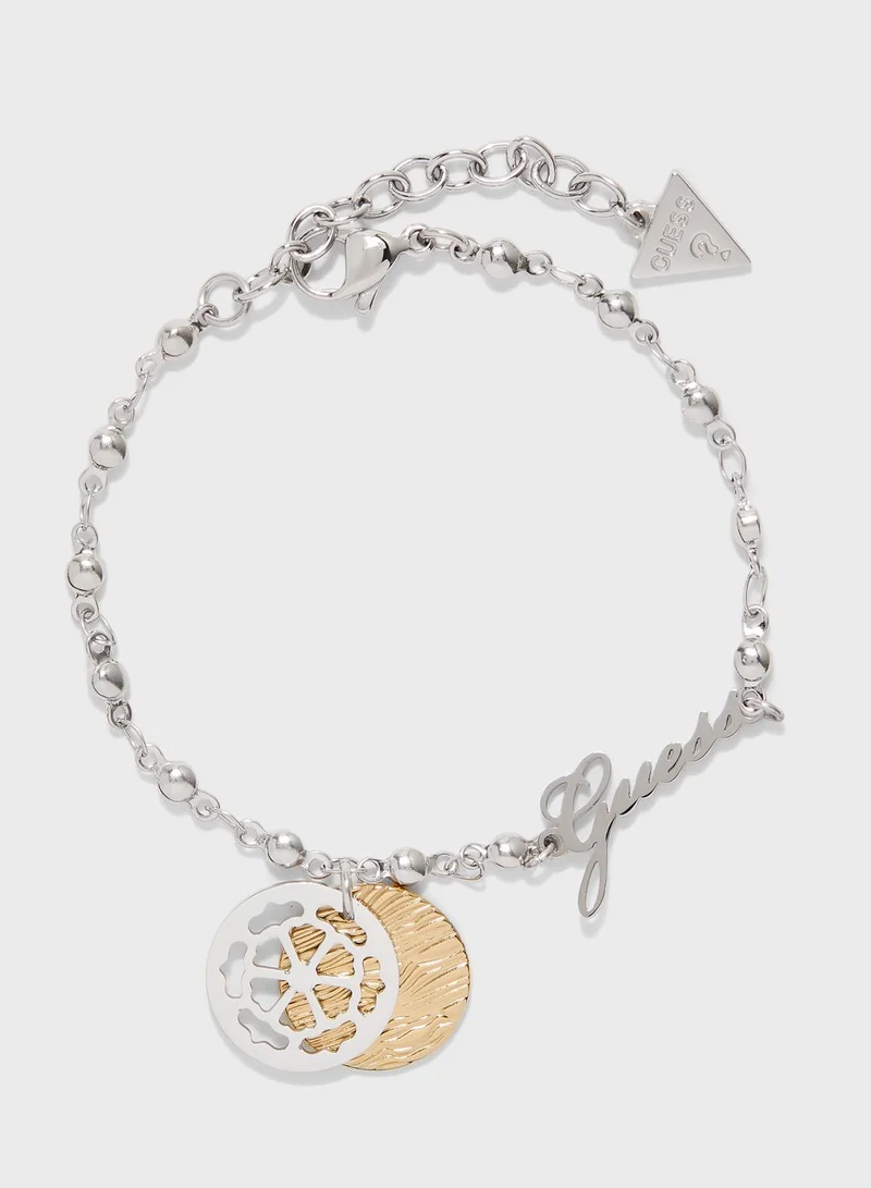 GUESS Chain And Double Coins Bracelet