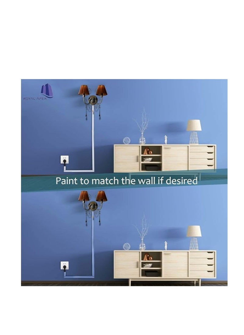 SUN SHINE Square Cable Box Self Adhesive PVC Trunking White  - Image 3