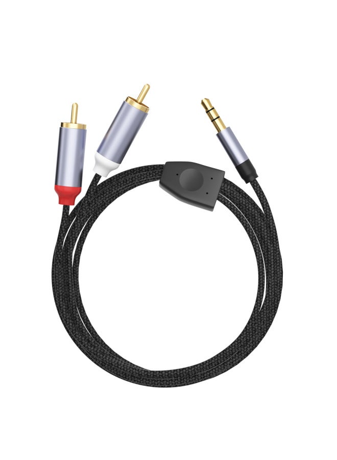 Typec To Double RCA Double Lotus Audio Line Computer Mobile Phone Adapter RCA One-two Audio Line Manufacturers-Color:3.5 To Rca Lotus Line 2m  - Image 5