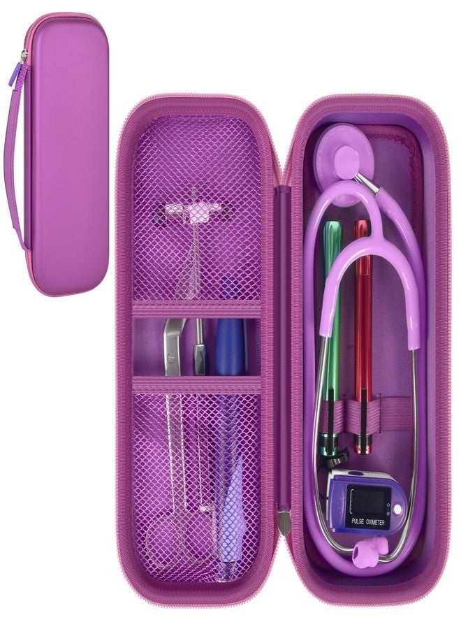 ألكوو حقيبة سماعة طبية متوافقة مع سماعات 3M Littmann Classic III Monitoring/Light II SE/Cardiology IV Diagnostic / Acoustica، مصنوعة من خشب MDF، حقيبة إضافية للمستلزمات الطبية والممرضات - Image 1