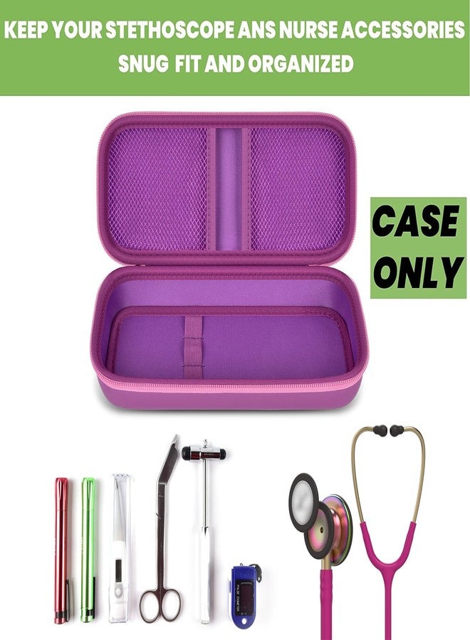 ألكوو حقيبة سماعة طبية متوافقة مع سماعات 3M Littmann Classic III Monitoring/Light II SE/Cardiology IV Diagnostic / Acoustica، مصنوعة من خشب MDF، حقيبة إضافية للمستلزمات الطبية والممرضات - Image 2