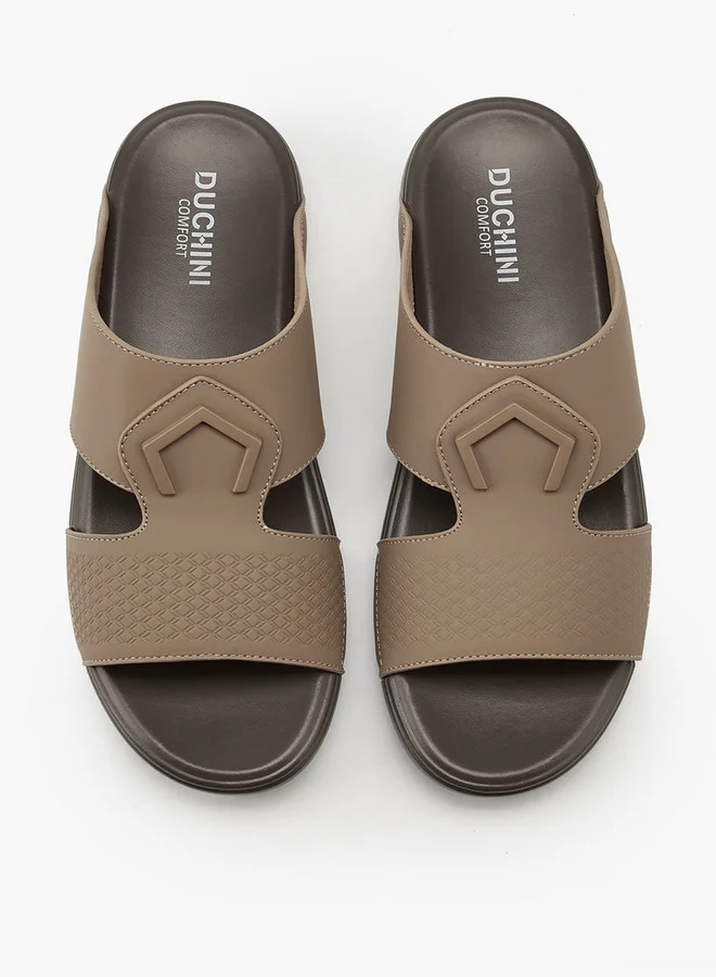 دوتشيني Men's Textured Slip-On Arabic Sandals