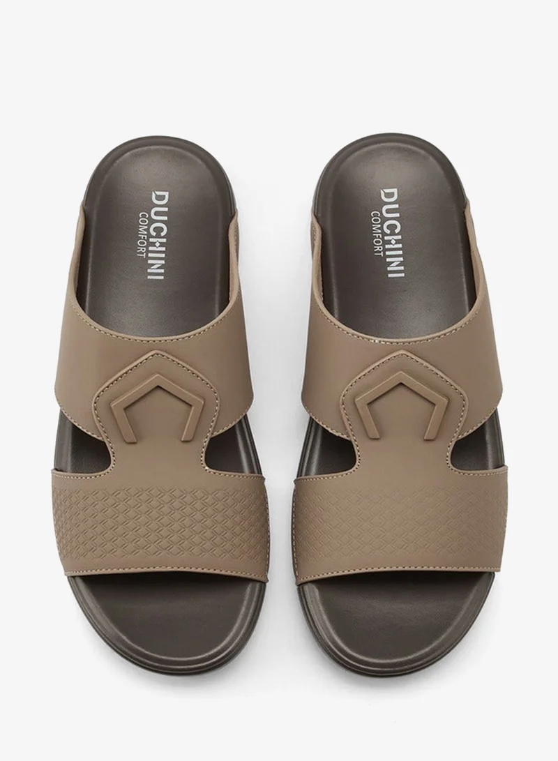 DUCHINI Men's Textured Slip-On Arabic Sandals Ramadan Collection