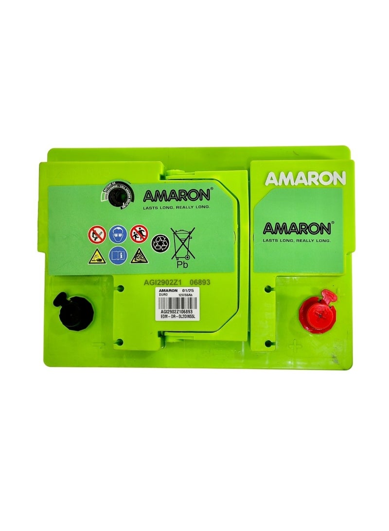 Amaron Car Battery - 55AH - 520CCA - H5 - B13 - Image 3