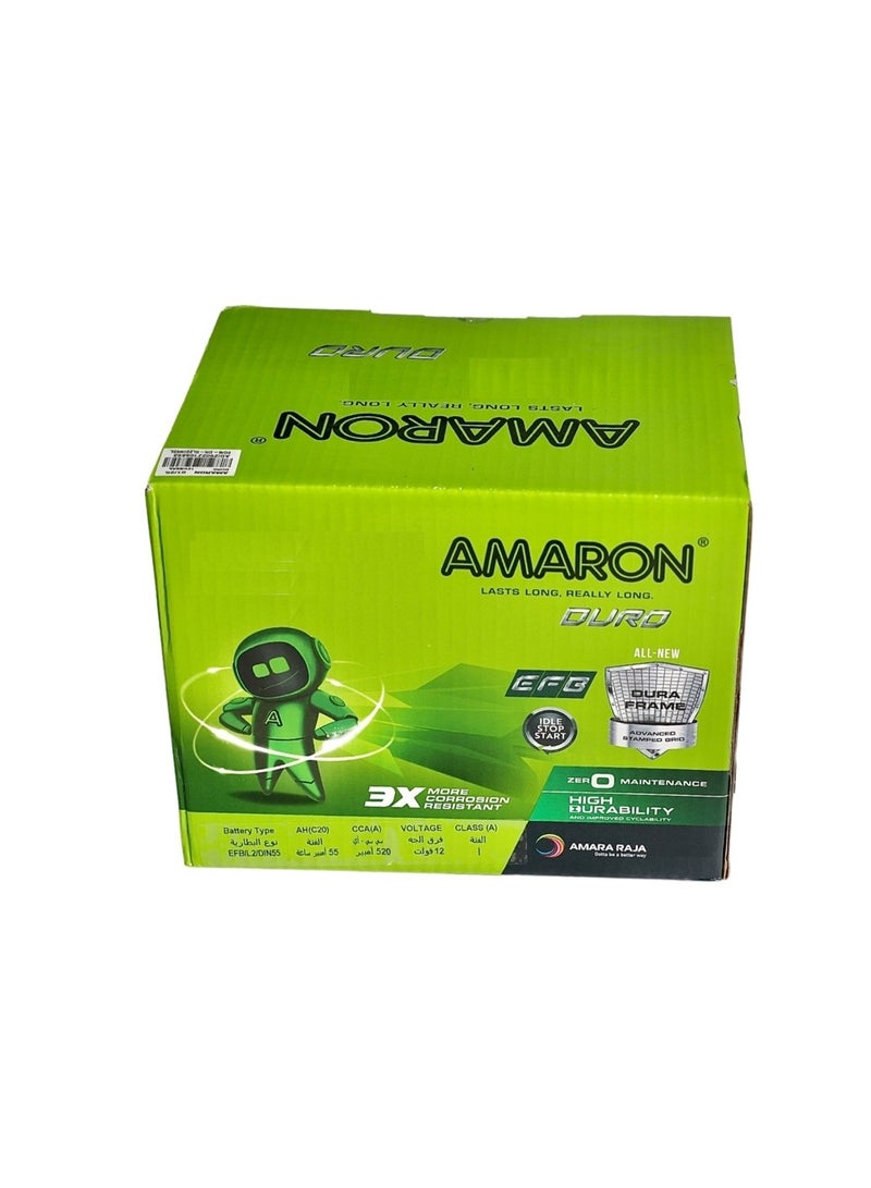 Amaron Car Battery - 55AH - 520CCA - H5 - B13 - Image 4