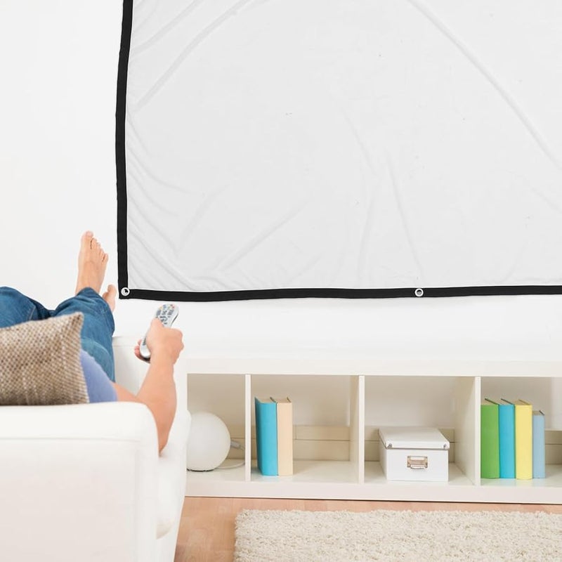 Portable Projector Screen 100 Inch Foldable Anti Crease Polyester for Home Theater Camping - Image 5