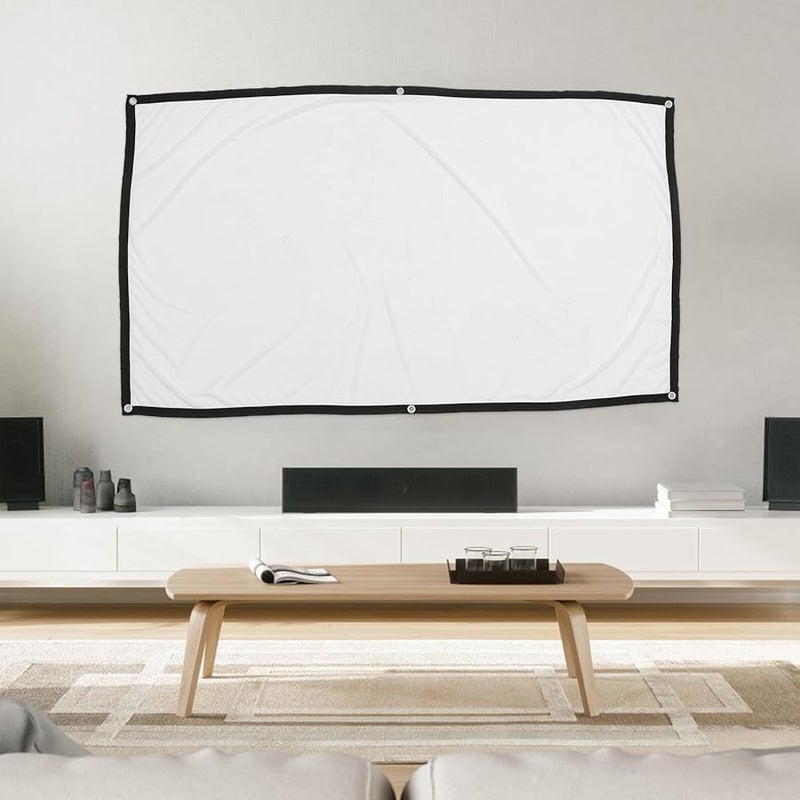 Portable Projector Screen 100 Inch Foldable Anti Crease Polyester for Home Theater Camping - Image 4