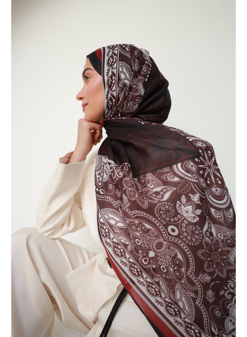 Soft Turkish Cotton Blend Women Shawl – Lightweight Non-Transparent 3056-10 - Image 1