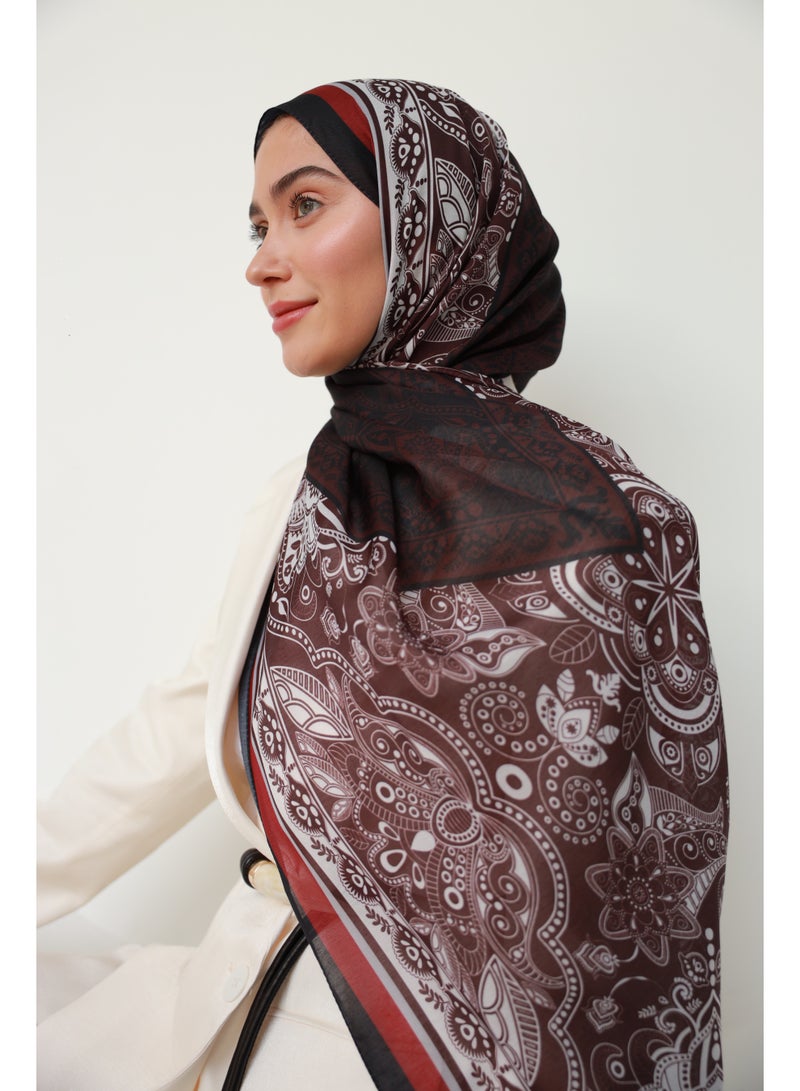 Soft Turkish Cotton Blend Women Shawl – Lightweight Non-Transparent 3056-10 - Image 4
