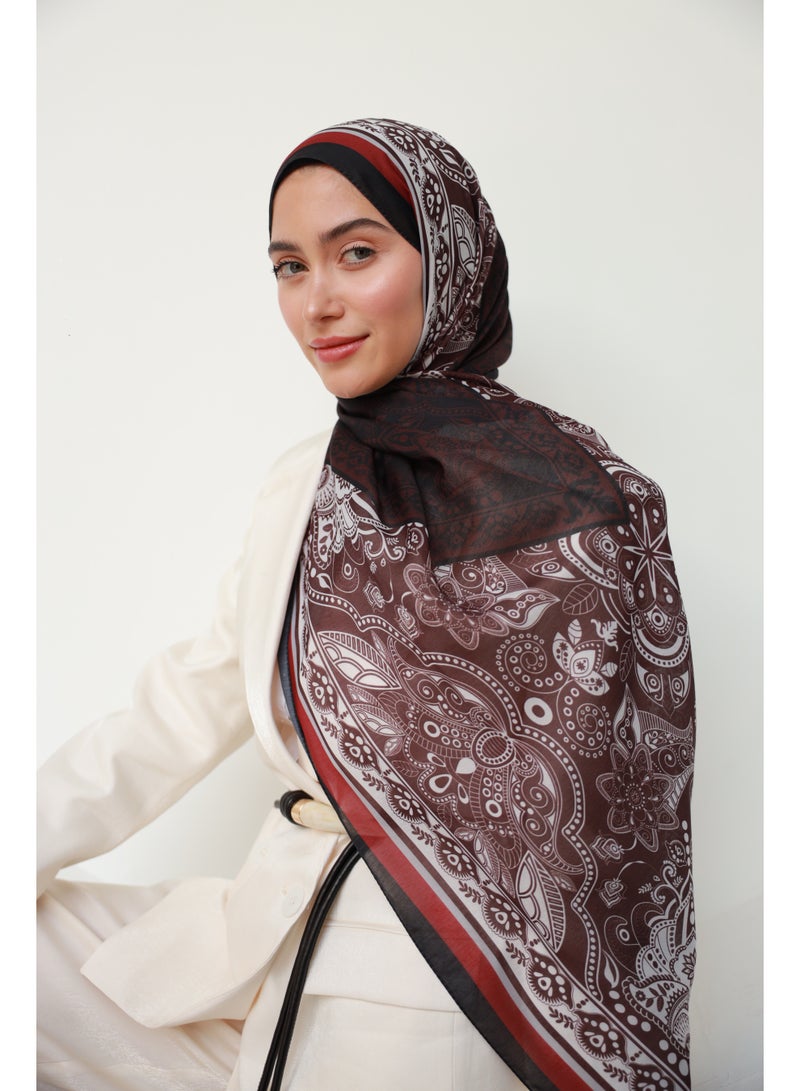 Soft Turkish Cotton Blend Women Shawl – Lightweight Non-Transparent 3056-10 - Image 2