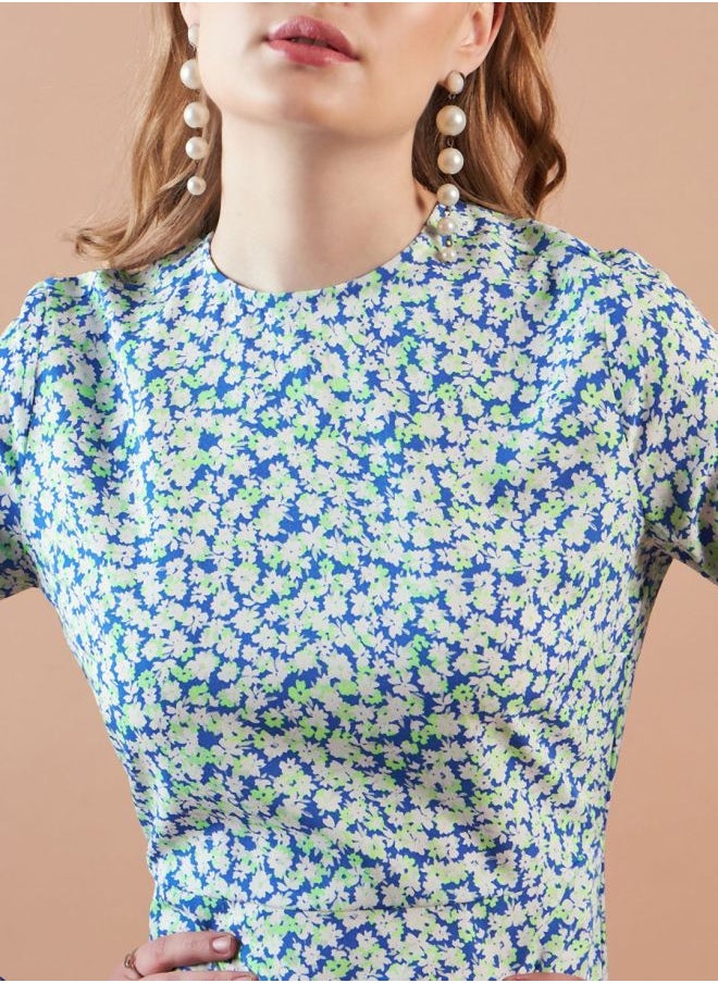 Freehand - Women Regular Fit Casual Ditsy Print Shift Dress - Image 1