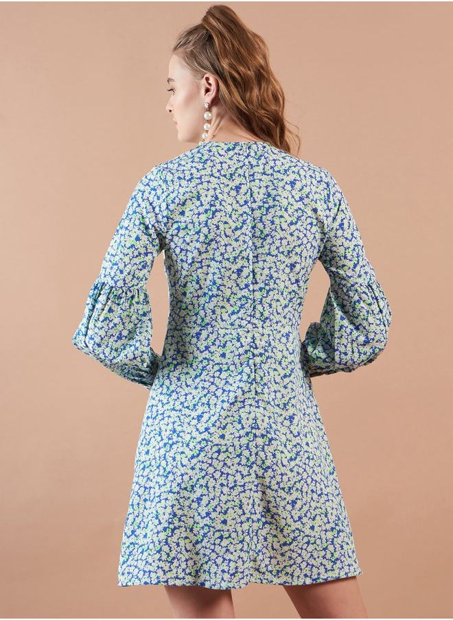 Freehand - Women Regular Fit Casual Ditsy Print Shift Dress - Image 1