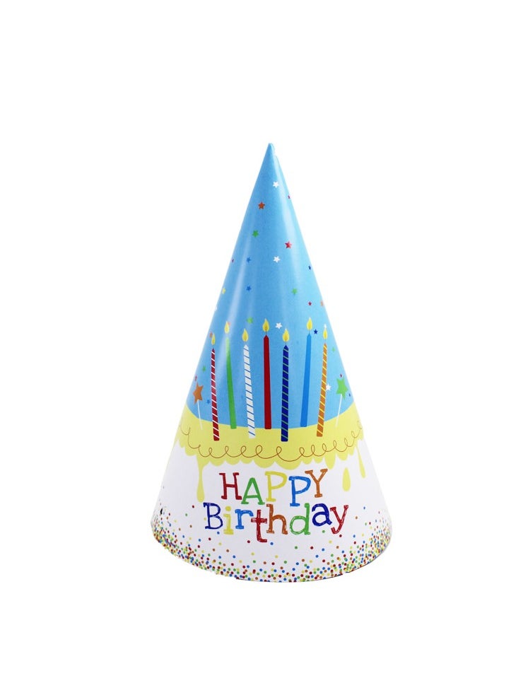 PARTY FUN قبعات ورقية لعيد الميلاد السعيد مقاس 12 بوصة، 6 قطع تضيف لمسة احتفالية للاحتفالات  - Image 1