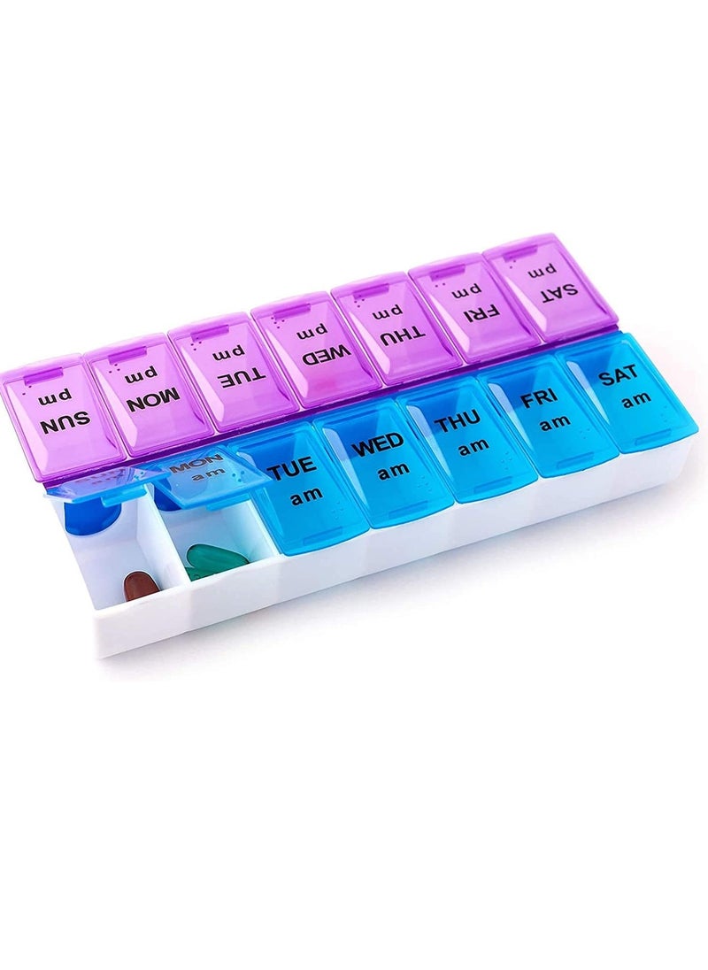 Generic Pill organizer for reminder or travel 14 compartments  - Image 1