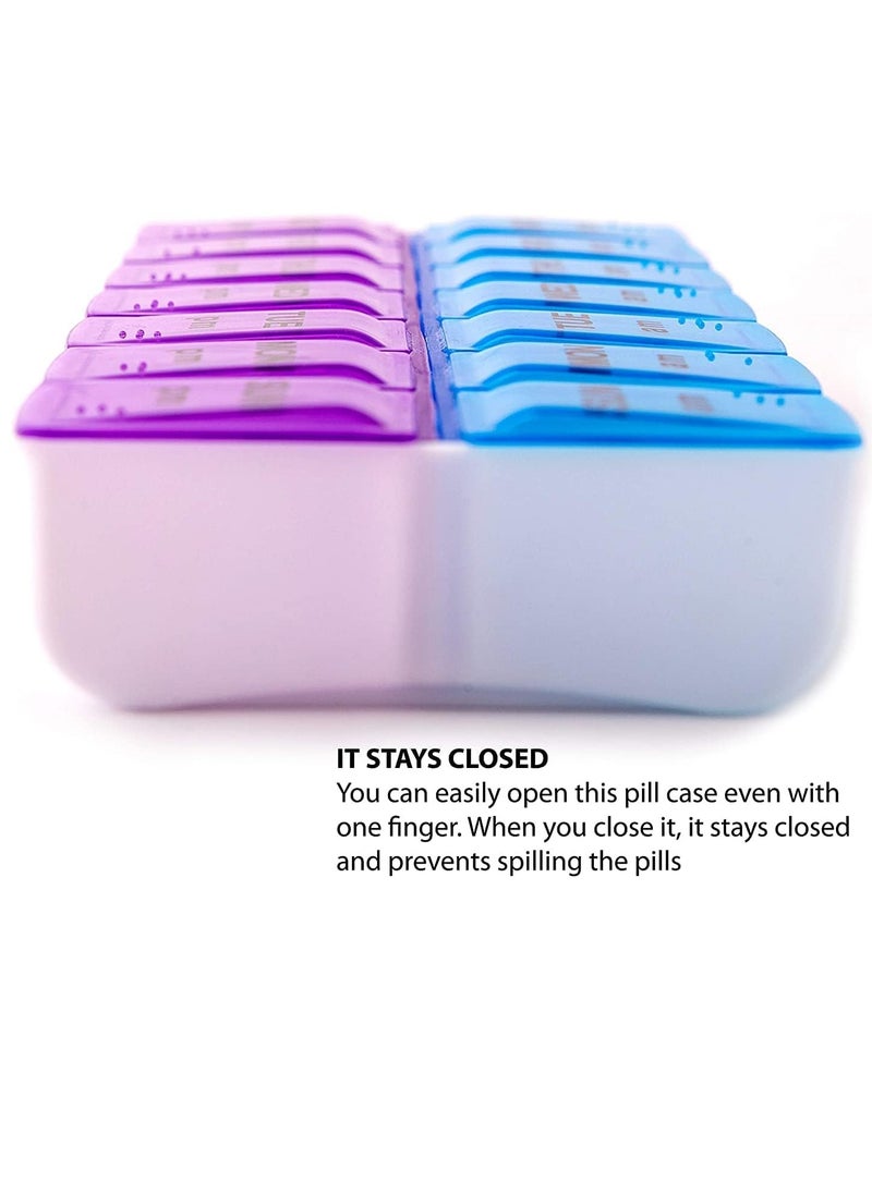 Generic Pill organizer for reminder or travel 14 compartments  - Image 3