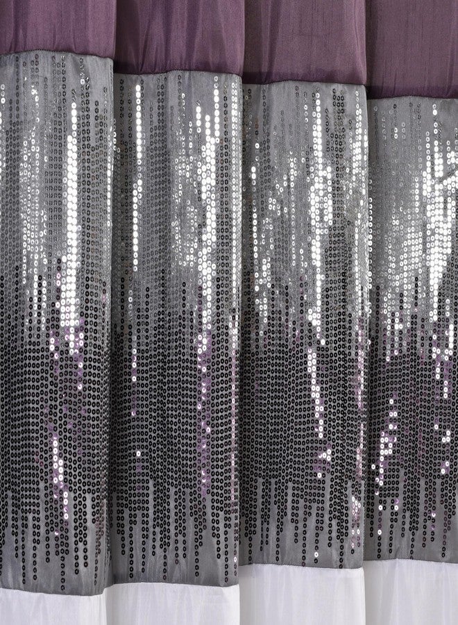 Lush Decor Night Sky Shower Curtain, 72" x 72", Purple & White - Image 2