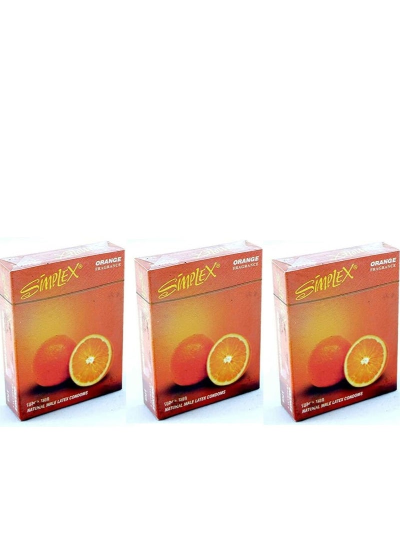 سيمبليكس 3 عبوات من 3 قطع من الواقي الذكري سيمبلكس برتقال - Image 1