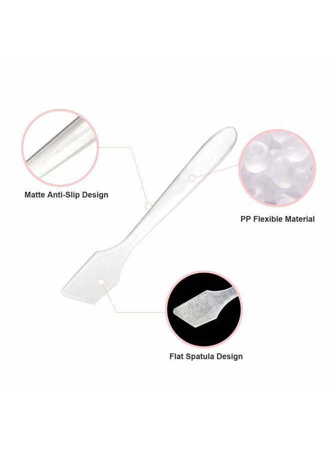 SumDirect Mini Disposable Plastic Cosmetic Spatulas - SumDirect 100 Pcs Frosted Clear Skincare Makeup Mask Spatula - Image 3