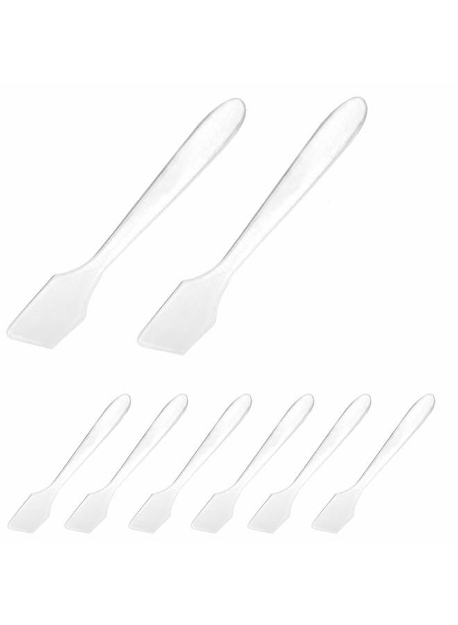 SumDirect Mini Disposable Plastic Cosmetic Spatulas - SumDirect 100 Pcs Frosted Clear Skincare Makeup Mask Spatula - Image 1