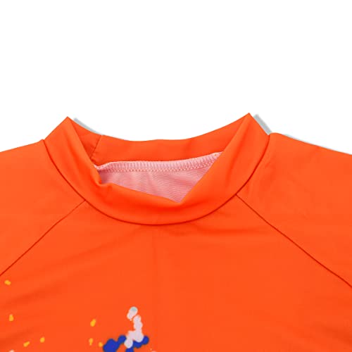SINOLY Boys Two Piece Rash Guard Swimsuits Kids Short Sleeve Sunsuit Swimwear Sets Shark Pattern 7T - Image 4