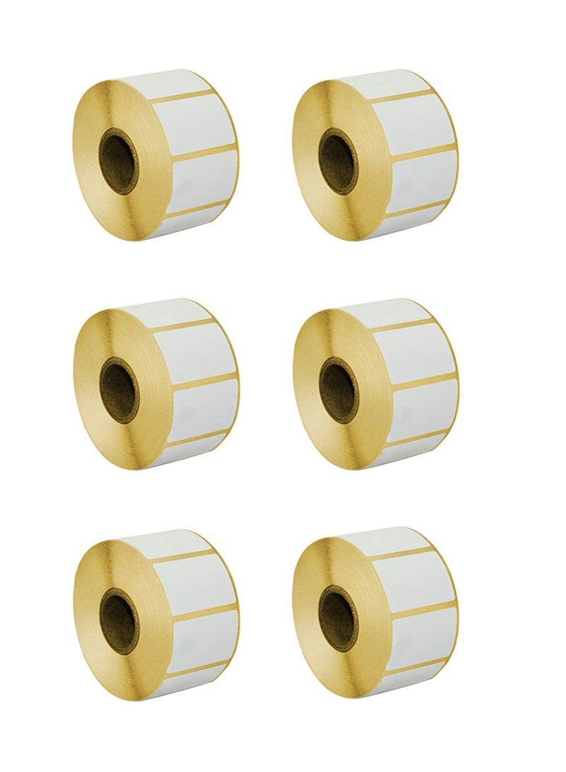 Libra Thermal Transfer Plain Barcode Label, 50mm x 25mm, White - Image 1