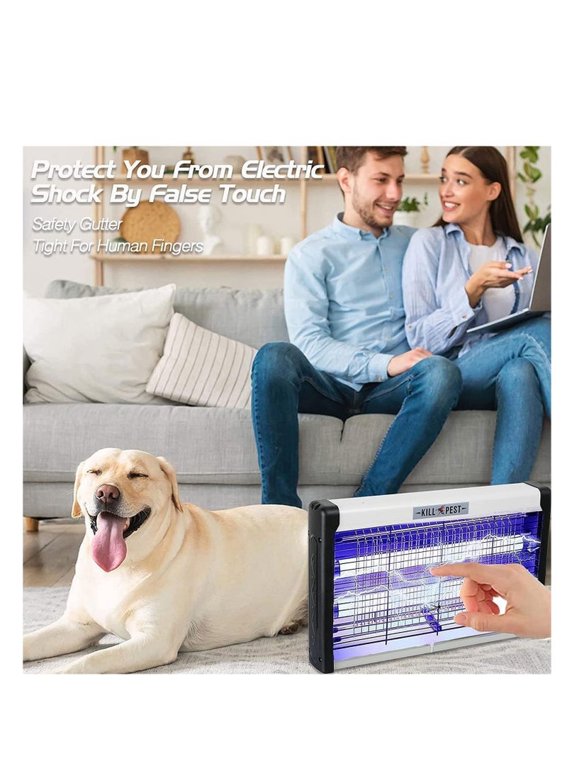 Bluejw Bug Zapper, 20W Indoor Mosquito Killer, Insect Killer, Fly Zapper Bug Lamp Light for Home, Restaurant, Office - Lightweight, Powerful 2800V Grid, Easy-to-Clean, Removable Washable Tray-I - Image 3
