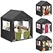 Iceberg Elf Playhouse Cover 56 L X 56 W X 62 H Suitable for Outdoor Step2 Playhouse and Other Brands of Playhouses of The Same Size Black Transparent Window with Zipper 640D Waterproof Oxford Fabric - Image 3