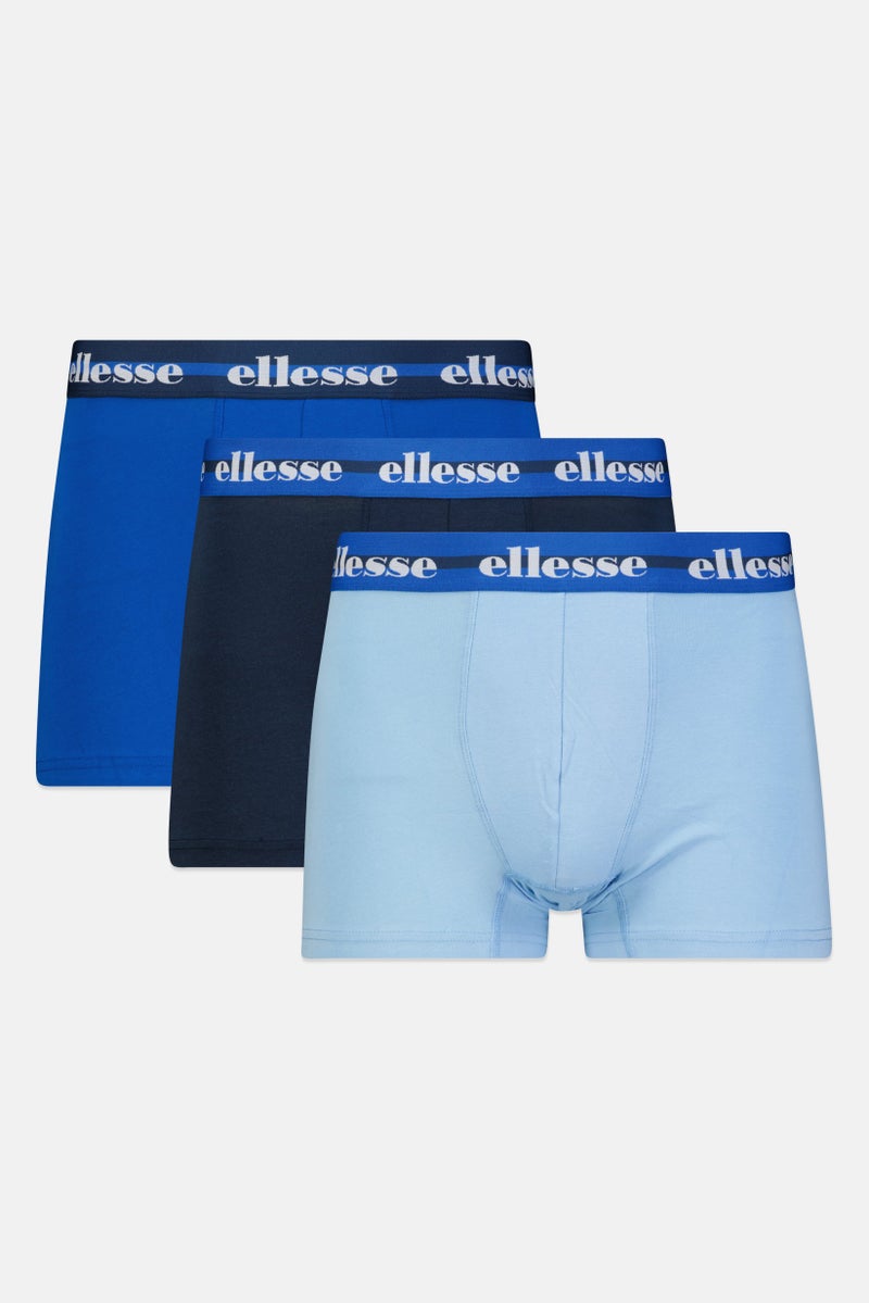 Ellesse Men 3 Pack Brand Logo Trunks, Multicolor - Image 1
