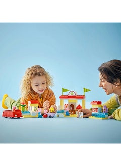 LEGO Duplo Peppa Pig Supermarket Toy With 4 Figures, Creative Build-And-Rebuild Preschool Learning Set, Gift For Toddlers Aged 2 Plus, Develops Fine Motor Skills (70 Pieces) 10434  - Image 2