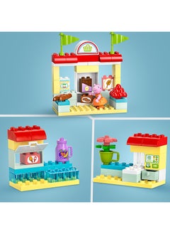 LEGO Duplo Peppa Pig Supermarket Toy With 4 Figures, Creative Build-And-Rebuild Preschool Learning Set, Gift For Toddlers Aged 2 Plus, Develops Fine Motor Skills (70 Pieces) 10434  - Image 5
