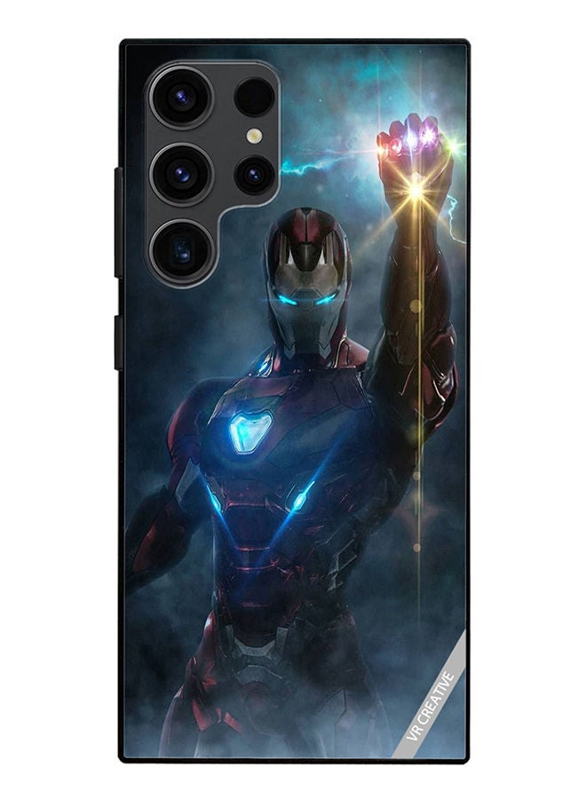VR CREATIVE غطاء حماية لهاتف سامسونج جالاكسي S23 ألترا 5G بتصميم آيرون مان متعدد الألوان - Image 1