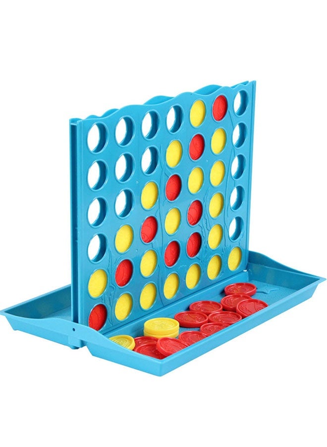 JSAITOYS Plastic 4 in a Row Desk Top Puzzle Bingo Game with Match Line up Four Board - Image 1