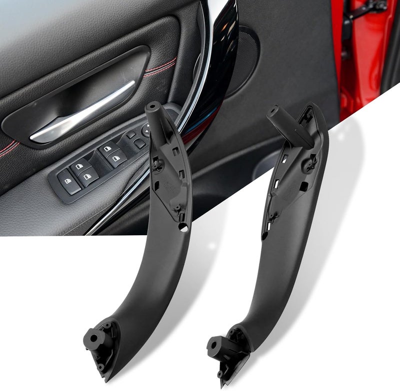 Jaronx Compatible with BMW Door Handle Replacement 3 Series 4 Series,2PCS Left Front Driver Side&Right Front Passenger Door Pull Handle for BMW 320i,328i,330i,335i F30/F31 &428i,435i F32/F36(Black) - Image 1