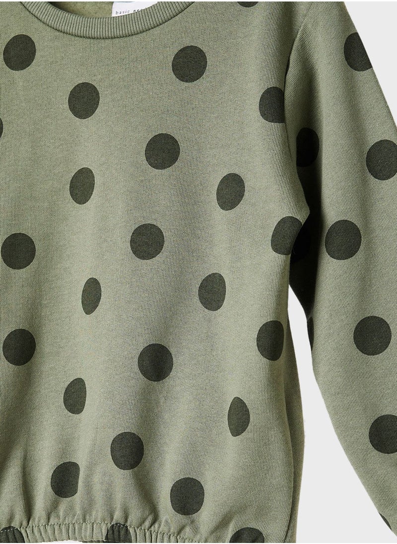 NAME IT - Infant Polka Dot Sweatshirt - Image 1