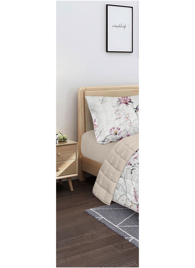 Red Rose A practical summer double bed sheet with a printed design to suit your room's decor, made of microfiber, measuring 230*250cm.  - Image 2