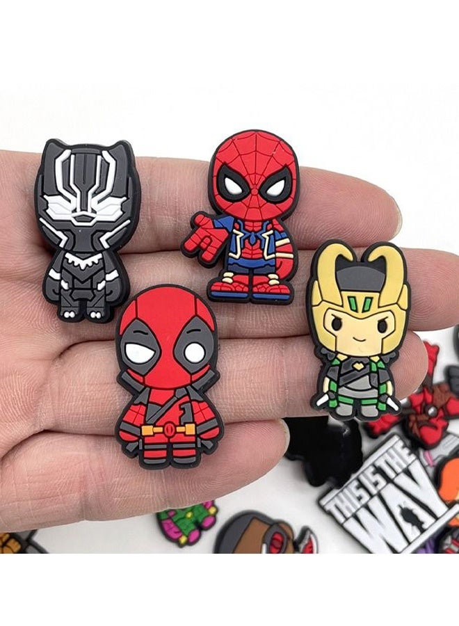 30 قطعة من زينة أحذية كروكس سلسلة أبطال الرسوم المتحركة سبايدرمان زينة أحذية زينة أحذية كروكس للأطفال الأولاد والبنات الرجال والنساء هدايا الحفلات  ملابس يومية إكسسوارات أحذية هدية لطيفة - Image 3