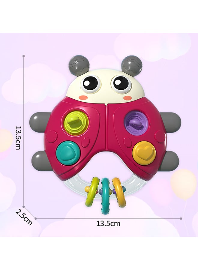 COGNIKIDS لعبة خنفساء موسيقية للأطفال - لعبة صوتية تفاعلية للرضع 3 أشهر فما فوق | أصوات وموسيقى ممتعة، لعبة حسية لتطوير المهارات الحركية الدقيقة | تصميم من السيليكون الناعم وABS | بطاريات متضمنة - Image 2