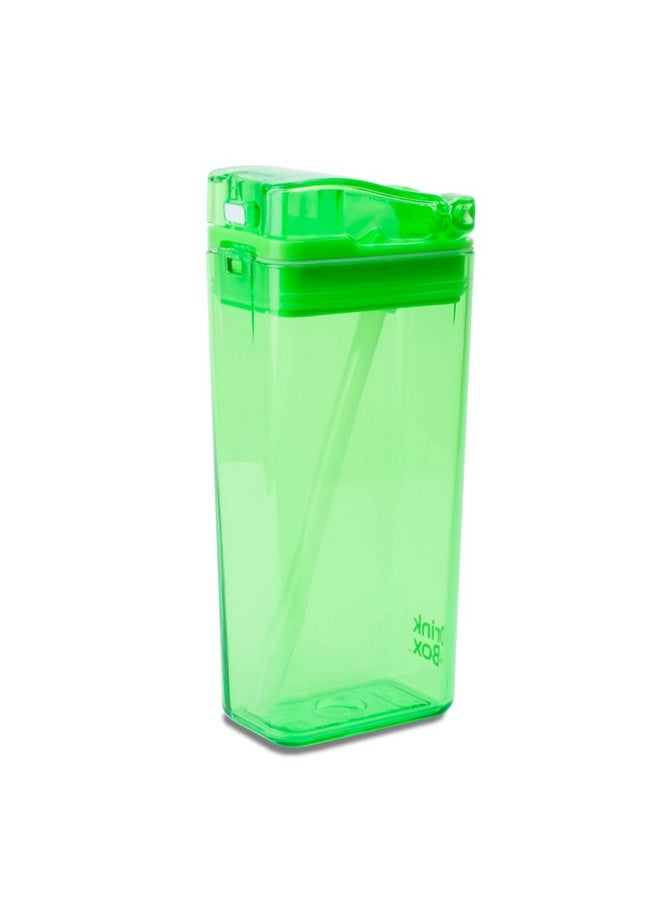 Precidio Design Drink in the Box Eco-Friendly Reusable Juice Box Container, 12 ounce, Green - Image 1